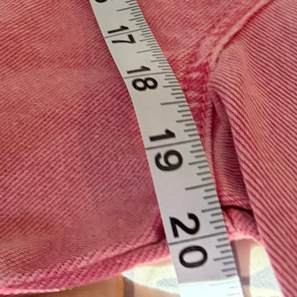 Veveret Daisy Print Button Up Pink Boutique Denim Jacket, Medium - Picture 7 of 15